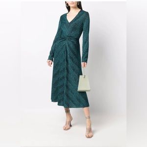 ROTATE Sierra V-neck midi dress